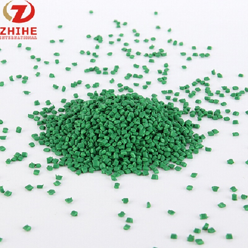 Masterbatch verde PP para productos plasticos.